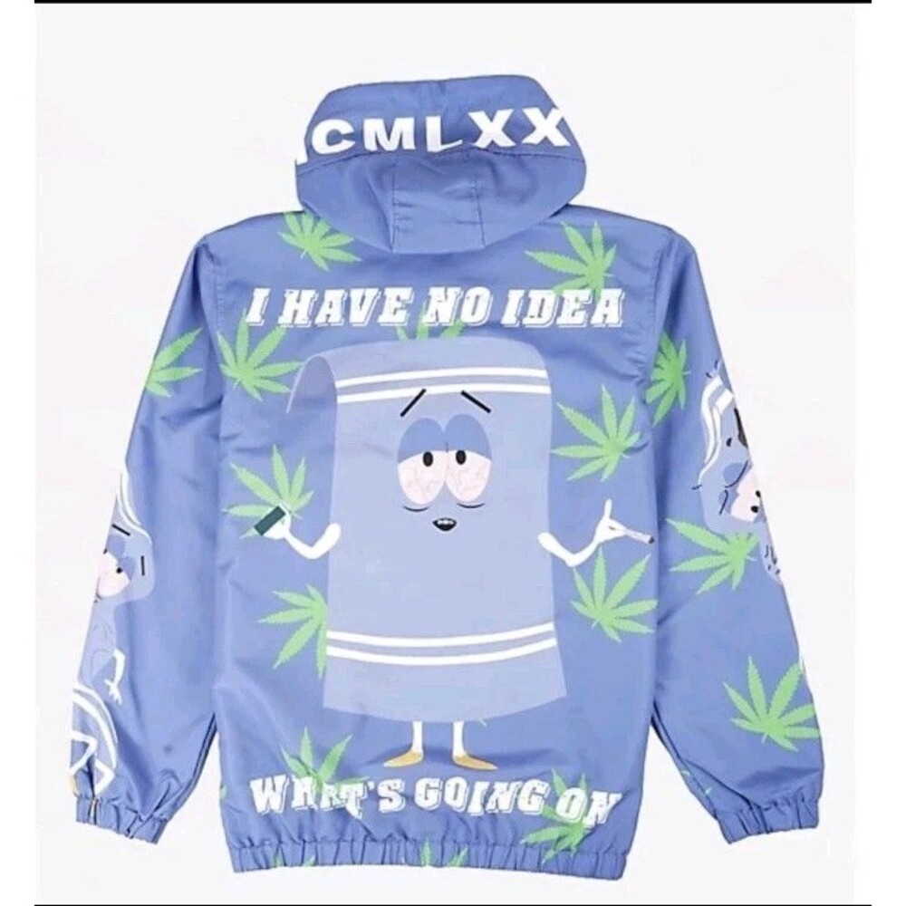Members Only SOUTH PARK Toweli Hooded Windbreaker Jacket Men’s Sz L NWT